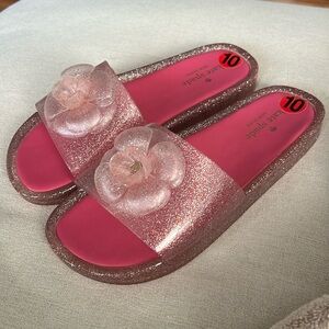 NEW- Kate Spade Glitter Flower Jelly Sandals